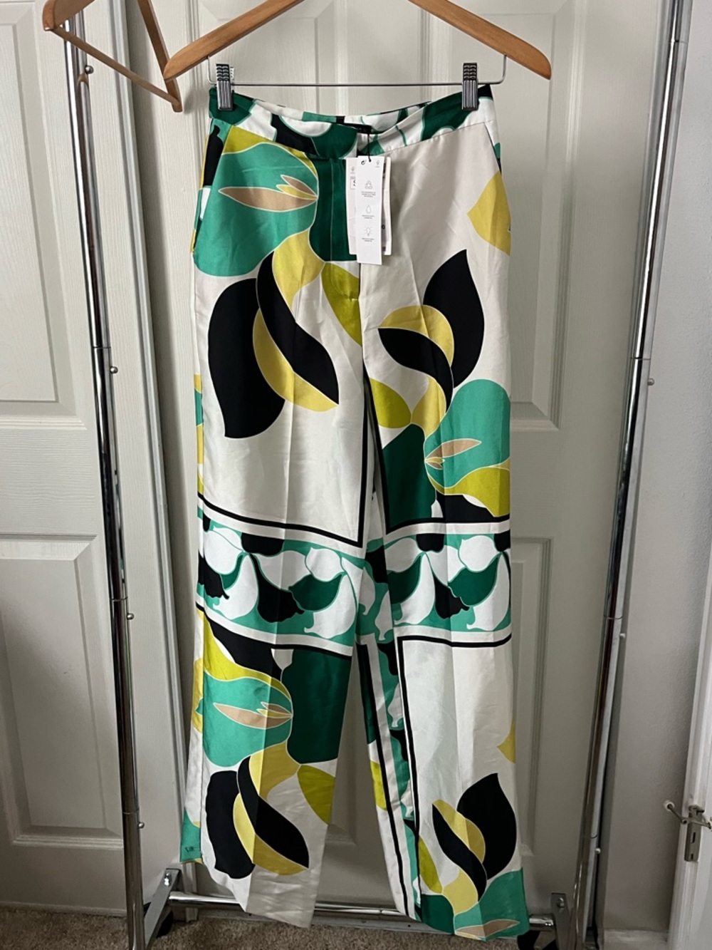 Zara Wide Leg Printed Pants NWT